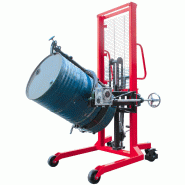 Gerbeur retourneur de fût 450 kg - Hauteur de levage 1500 mm - Basculement manuel par manivelle MW Tools VTLA450