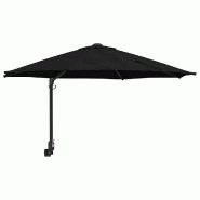 Helloshop26 - Parasol de jardin moderne inclinable design simple terrasse 248 x 248 x 148 cm en polyester noir 02_0058632 - noir 3000240692406