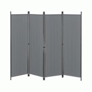 Helloshop26 - Paravent de confidentialité à 4 panneaux 171 x 200 cm gris foncé 03_0008060 - 3001912947763 Helloshop26 - Paravent de confidentialité à 4 panneaux 171 x 200 cm gris foncé 03_0008060 - 3001912947763