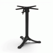 Pied de table pliable SLIM - 3 branches - L 50 x P 50 x H 72 cm - Noir - Encastrable - Bistromania - noir métal BIS042
