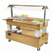 Roller Grill buffet réfrigéré salad'bar wengé 4 bacs SB 40 FW - marron Bois manufacturé SB 40 FW