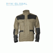 Veste de travail en coton et polyester avec renforts Cordura, liserés rétroréfléchissants et 8 poches - SMART COVERGUARD_0