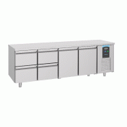 Table réfrigérée 2 portes 4 tiroirs profondeur 700 mm positive ener... - P7489.5535