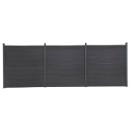 Vidaxl ensemble de panneaux de clôture gris 526x186 cm wpc 3211829