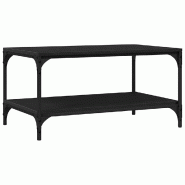 VidaXL Table basse Chêne noir 81 x 50 x 40 cm Bois d'ingénierie Modèle Helios Chic Plus - 883496