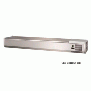 Vitrine à ingrédients inox +2/+8°c capot inox 8 gn1/3-150 non compris - PC-VRX1800/380