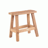 Bazar Bizar Tabouret en bois de teck 50x27x50 cm naturel - JACI033N