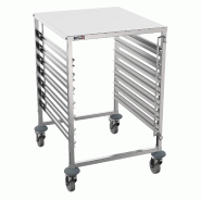 Chariot à glissières inox avec 7 niveaux gn 2/1 et charge 84 kg - PCCG721