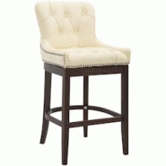 CLP Tabouret de bar Lakewood antique-foncé cuir véritable Crème - beige cuir 102781704 CLP Tabouret de bar Lakewood antique-foncé cuir véritable Crème - beige cuir 102781704