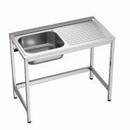 Gasfrit- Evier sous plan 1 évier et 1 égouttoir inox industriel 1000 x 500 x 850 - inox fregdom
