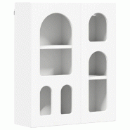 Helloshop26 - Armoire suspendue moderne utilitaire salle de bain 59 x 20 x 71 cm finition élégante en bois d'ingénierie blanc 02_0054782 - blanc Bo