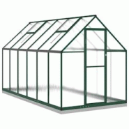 Helloshop26 - Serre tente abri plante fleur légumes avec cadre de base 334 x 169 x 202 cm aluminium vert 02_0044504 - 3000220204742 Helloshop26 - Serre tente abri plante fleur légumes avec cadre de base 334 x 169 x 202 cm aluminium vert 02_0044504 - 3000220204742