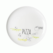 Lot de 12 Assiette à pizza ALBERTO, 320 mm  en verre, lavable au lave-vaisselle - 6455769_0