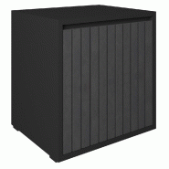 Meuble Vertigo T03 2 tiroirs à l'anglaise MDF noir et noir 60x47x60 cm