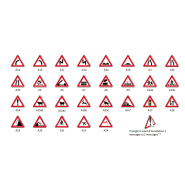Panneaux de signalisation danger type A, disponibles en revêtement Classe 1, Classe 2 et Classe 3