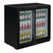 Polar Arrière-bar 2 portes coulissantes vitrées 208 Litres noir, 230 W, 220 V - MONO - 5050984176029