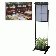 Porte menu exterieur sur pied lumineux normandie jurine_0