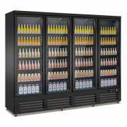 Réfrigérateur 4 portes en verre noir ceb-2000r bl l2500 7526.0115 COMBISTEEL