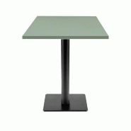 RestooTab - Table Milan T 60x60cm vert celadon - vert fonte TB-MIT-6060M-VER.CEL