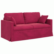 VidaXL Canapé Bordeaux 158 x 78 x 80 cm Velours Modèle Atlas Logic Élite - 42024427