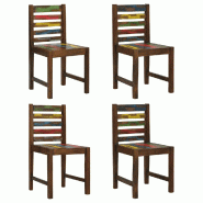 VidaXL Chaises à manger lot de 4 bois de récupération solide Modèle Orion Office Design - 326180