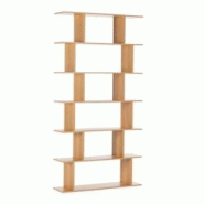 VS Venta-stock Etagère Osaka avec 6 trous effet Chêne - marron Bois manufacturé I25018
