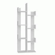 WellHome Sena - Bibliothèque 100 % en aggloméré plaqué mélamine - blanc WH1318