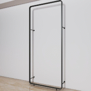 Cadre tube 60x20mm angle rond Pas 36 mm L1250xH3000mm - noir