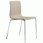 Chaise de restauration - Hauteur Normale (H=750-950mm) - Plastique, Beige Pedrali CHSHN47x45PlasBeigEmpi