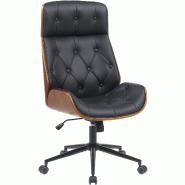 CLP Chaise de bureau Martil Noir - noir Bois manufacturé 326472 CLP Chaise de bureau Martil Noir - noir Bois manufacturé 326472