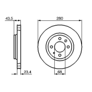 Disque de frein Bosch 0986478375 - boîte de 2 disques ventilés - 4 trous - épaisseur 23,5 mm Disque de frein Bosch 0986478375 - boîte de 2 disques ventilés - 4 trous - épaisseur 23,5 mm
