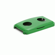 Durable Couvercle à charnière DURABIN 60, spécial verre, coloris vert - 530743