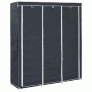 Helloshop26 - Armoire portable avec compartiments et barres 150 x 45 x 175 cm pratique et résistante en tissu noir 02_0046443 - noir 3000234240439 Helloshop26 - Armoire portable avec compartiments et barres 150 x 45 x 175 cm pratique et résistante en tissu noir 02_0046443 - noir 3000234240439