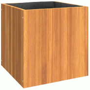 Helloshop26 - Jardinière bac lit surélevé plantes fleurs terrasse jardin 45 x 45 x 45 cm bois massif d'acacia marron 02_0037606 - marron Bois massi