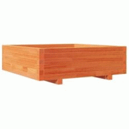 Helloshop26 - Jardinière bac lit surélevé plantes fleurs terrasse jardin cire 80 x 80 x 26,5 cm bois de pin massif marron 02_0038500 - 3000217707546 Helloshop26 - Jardinière bac lit surélevé plantes fleurs terrasse jardin cire 80 x 80 x 26,5 cm bois de pin massif marron 02_0038500 - 3000217707546