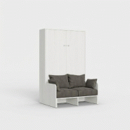 Itamoby Lit 140 Kentaro Canapé Escamotable Vertical Frêne Blanc - blanc 8050598027035