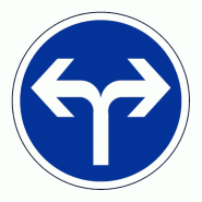 Panneau B21e - Directions obligatoires