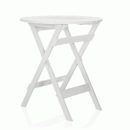 Table de jardin / table pliante TRAVANO T plastique blanc hjh LIVING - blanc plastique polypropylène 991206