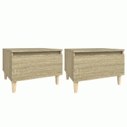 Tables d'appoint 2 pcs Chêne sonoma 50x46x35 cm Bois ingénierie Modèle Outdoor Solaria Prime - 819507