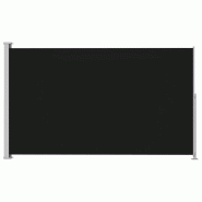 VidaXL Auvent latéral rétractable de patio 220x300 cm Noir Modèle Atlas Vent Élite - 313423