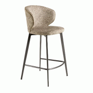 AC ANGEL CERDA Angel Cerdá Tabouret en tissu marron chiné 4241C 52 x 48 x 92 - marron textile 8435631045038