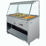 Comptoir bain-marie avec vitre verticale avec 4x gn 1/1 température... - PIEA0021