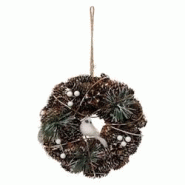 Feeric Christmas Couronne de Noël en Bois décoré avec animal D 18 cm - marron 3560238444306 Feeric Christmas Couronne de Noël en Bois décoré avec animal D 18 cm - marron 3560238444306