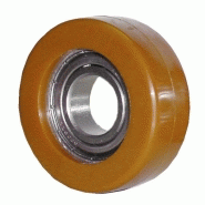 Galet polyuréthane - diamètre 32 x 16 mm - charge 44 kg - roulement à billes 8 mm
