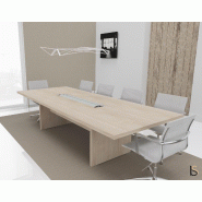 Grande table de réunion rectangulaire TAK - Mobel Linea. - Oui, Acacia clair, 300_0