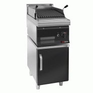 Grill à gaz en pierre de lave - 7 kW - Grille inclinable - Soubassement avec 1 porte inclus  - Mario 700 | GGM -GLK473C-GK466T