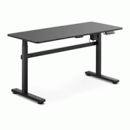 Helloshop26 - Bureau assis-debout 140 x 60 cm acier peint par poudrage noir 14_0005951 - 3000237981537 Helloshop26 - Bureau assis-debout 140 x 60 cm acier peint par poudrage noir 14_0005951 - 3000237981537