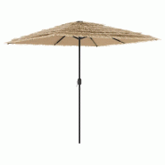 Helloshop26 - Parasol de jardin en polyester marron 248 x 248 x 248 cm protection contre UV et pluie style moderne 02_0056385 - marron acier 300023949