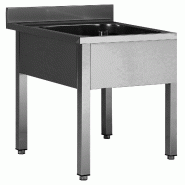 ITALCONCEPT L2G Plonge Inox Soudee, 1 Bac  850mm x 600mm x 600 mm - 3616350014641