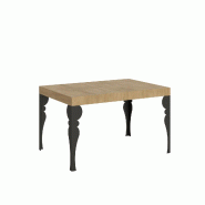 Itamoby Table Extensible Paxon 120/380X90 Cm Chêne Naturel Avec Pieds Anthracite - marron 8050598908068